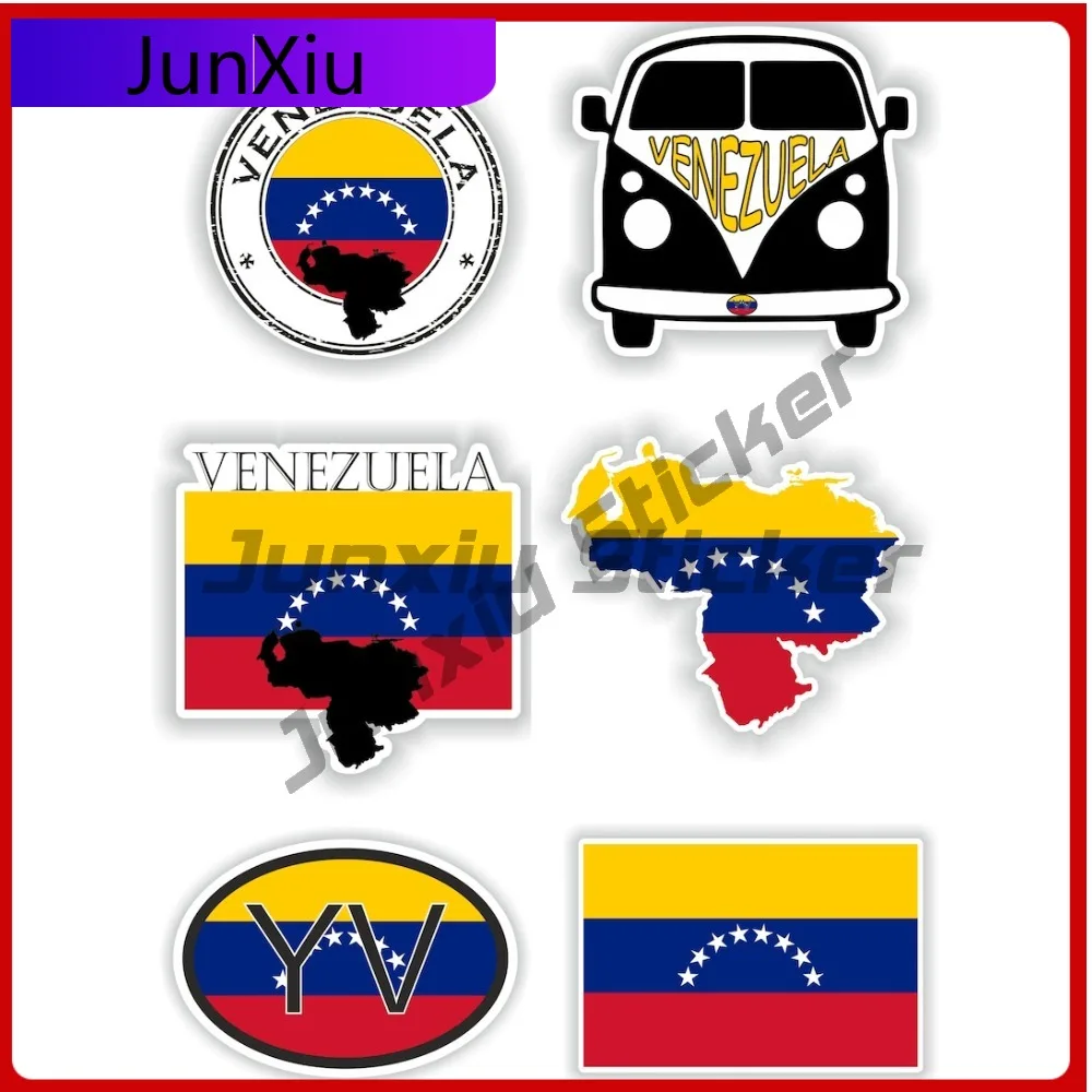 

Модная виниловая наклейка на окно/стену/автомобиль с забавным рисунком, устойчивая к выцветанию, прочная, для лодок, с крутым дизайном, милый узор, Венесуэла