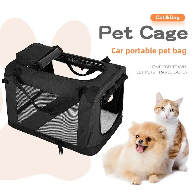 

Pet Out Portable Shoulder Folding Bag Car Breathable Mesh Cat Dog Portable Travel Bag Cat Supplies Pet Carrier