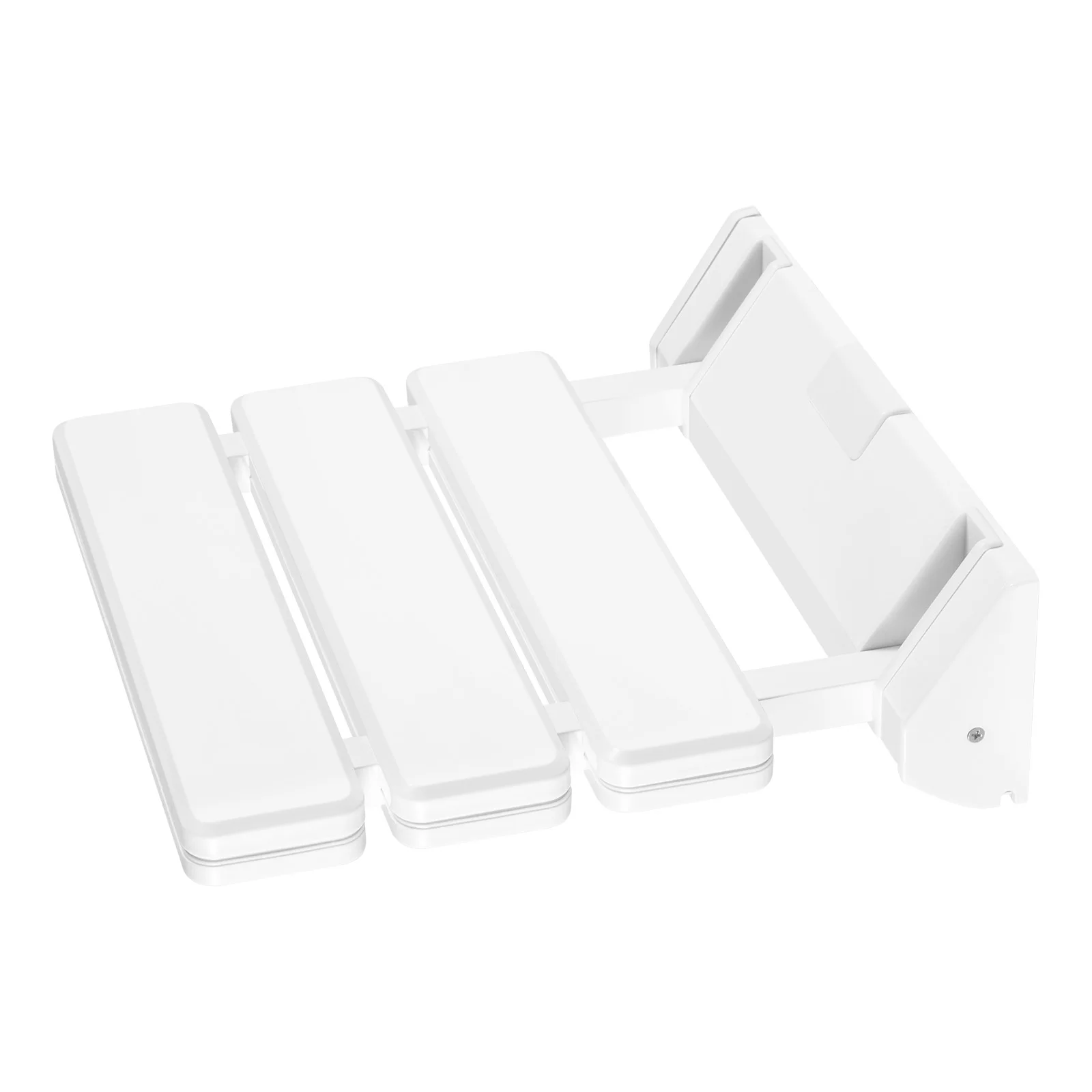 

Металлическое складное сиденье для душа, настенное, водонепроницаемое, складное, выдерживает нагрузку 130 кг, для небольших душевых, белое