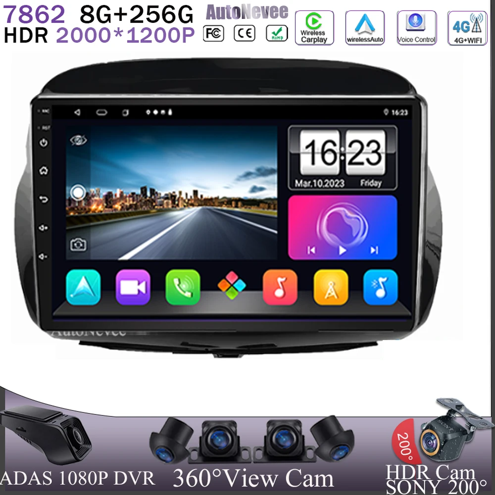 

For Honda FR-V EDIX 2004 2005 2006 2007 - 2009 Android 13 Carplay Auto Car Radio Multimedia Player Navigation GPS No 2Din DVD BT