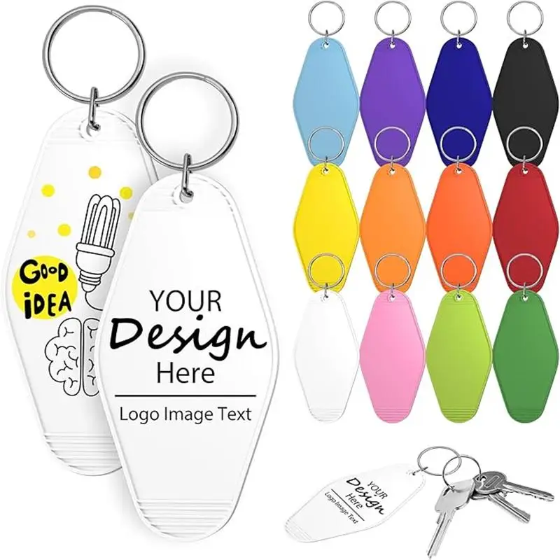 Porte-clés en plastique personnalisés pour hôtel, logo 3D, impression recto-verso personnalisée, étiquettes de clés d'hôtel, concevez votre logo, texte, images