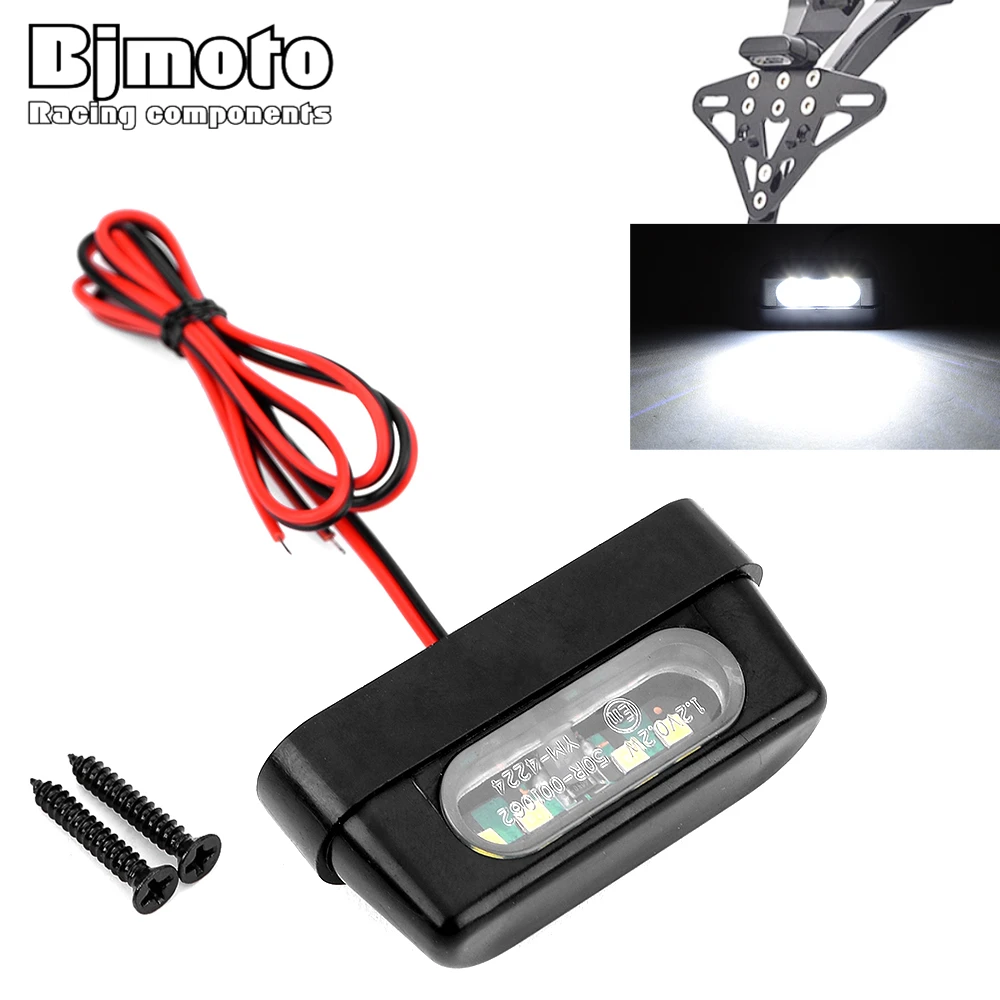 4 LED Motorcycle Universal Tail Brake Rear License Plate Light with Emark 12V  For Kawasaki Yamaha Honda DUCATI Aprilia