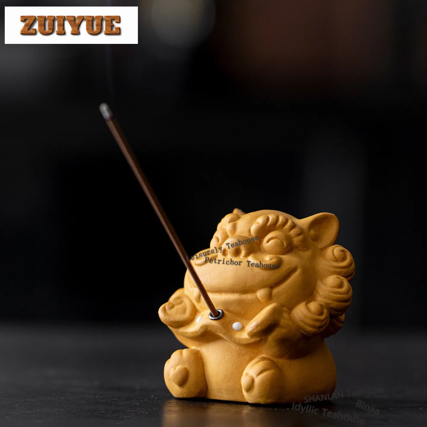 Purple Clay Lion Incense Holder Diffuser Incense Burners Consecrate Scented Aromatic Candles Censer Chinese Tea Set Ornaments