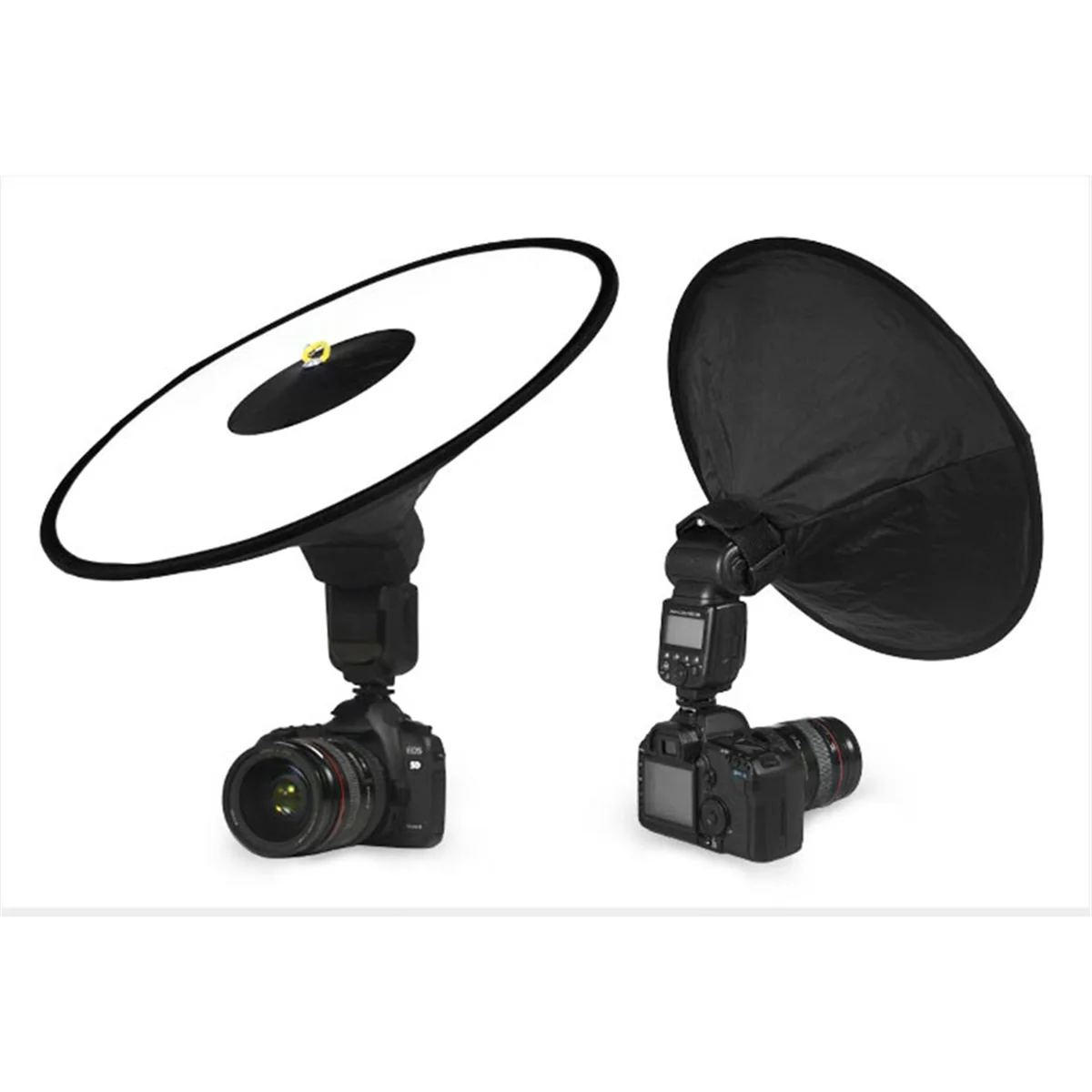 B04C-Universal 44cm Round Flash Softbox Portable Foldable Style Speedlite Diffuser Reflector Strap for Camera Flash