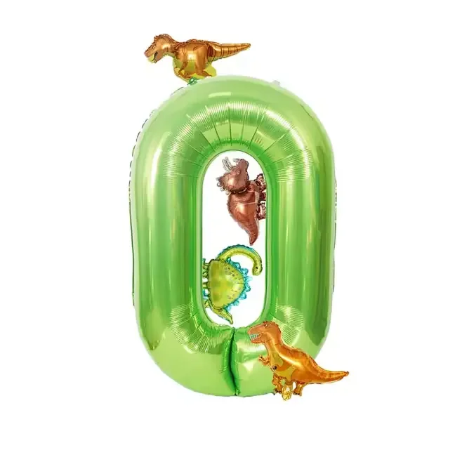 6 Teile/satz 40 zoll Große Aluminium Folie Anzahl Ballon mit Niedlichen Mini Dinosaurier Ballons für Geburtstag Party Jahrestag Dekoration – Detail 4