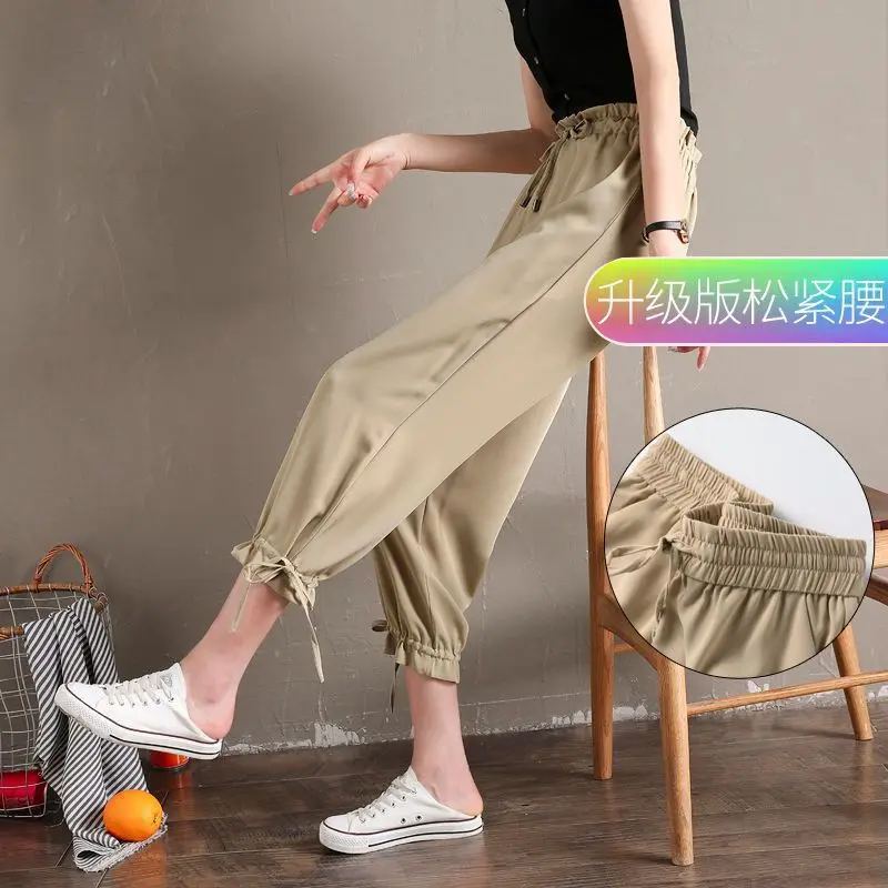 Women High Waist Fashion Casual Straight Pants 2024 Solid Color Belt Trousers Long Cargo Bunched Pant for Female Streetwear Pop