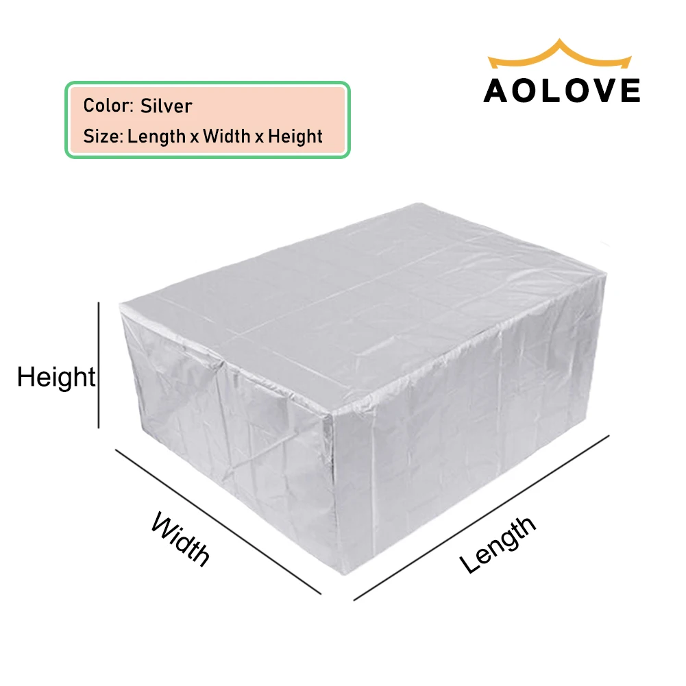 Outdoor Furniture Set Cover Waterproof Rain Snow Dust Wind Proof Anti-UV Oxford Fabric Garden Lawn Patio Furniture Set Cover