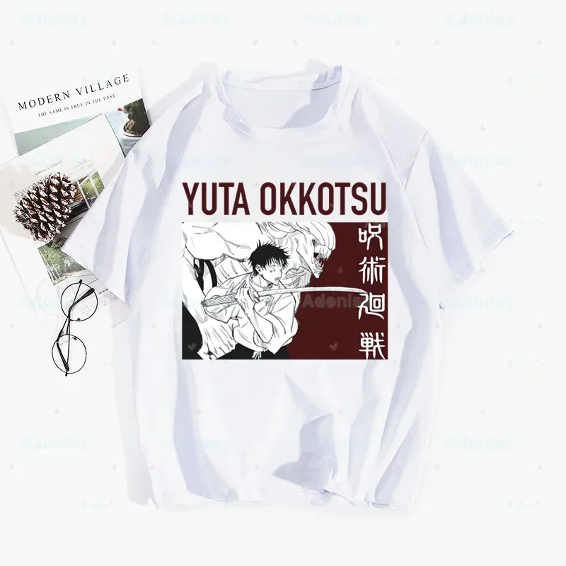 Yuta Okkotsu T-shirts Women Summer Graphic Tees Funny Shirts for Woman Jujutsu Kaisen Anime Tshirts Crew Neck Harajuku Tops