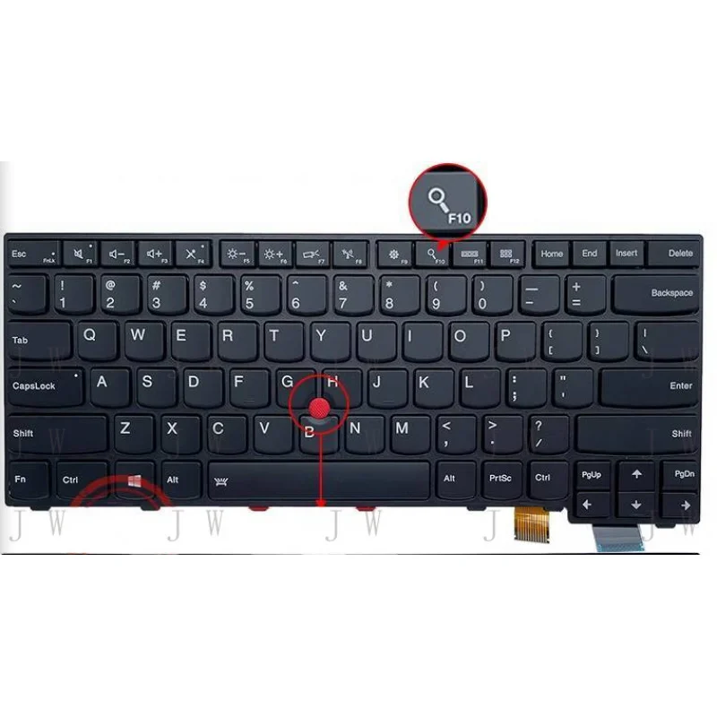 DDW US Keyboard W/ Pointer Backlit for Lenovo ThinkPad T470 T480