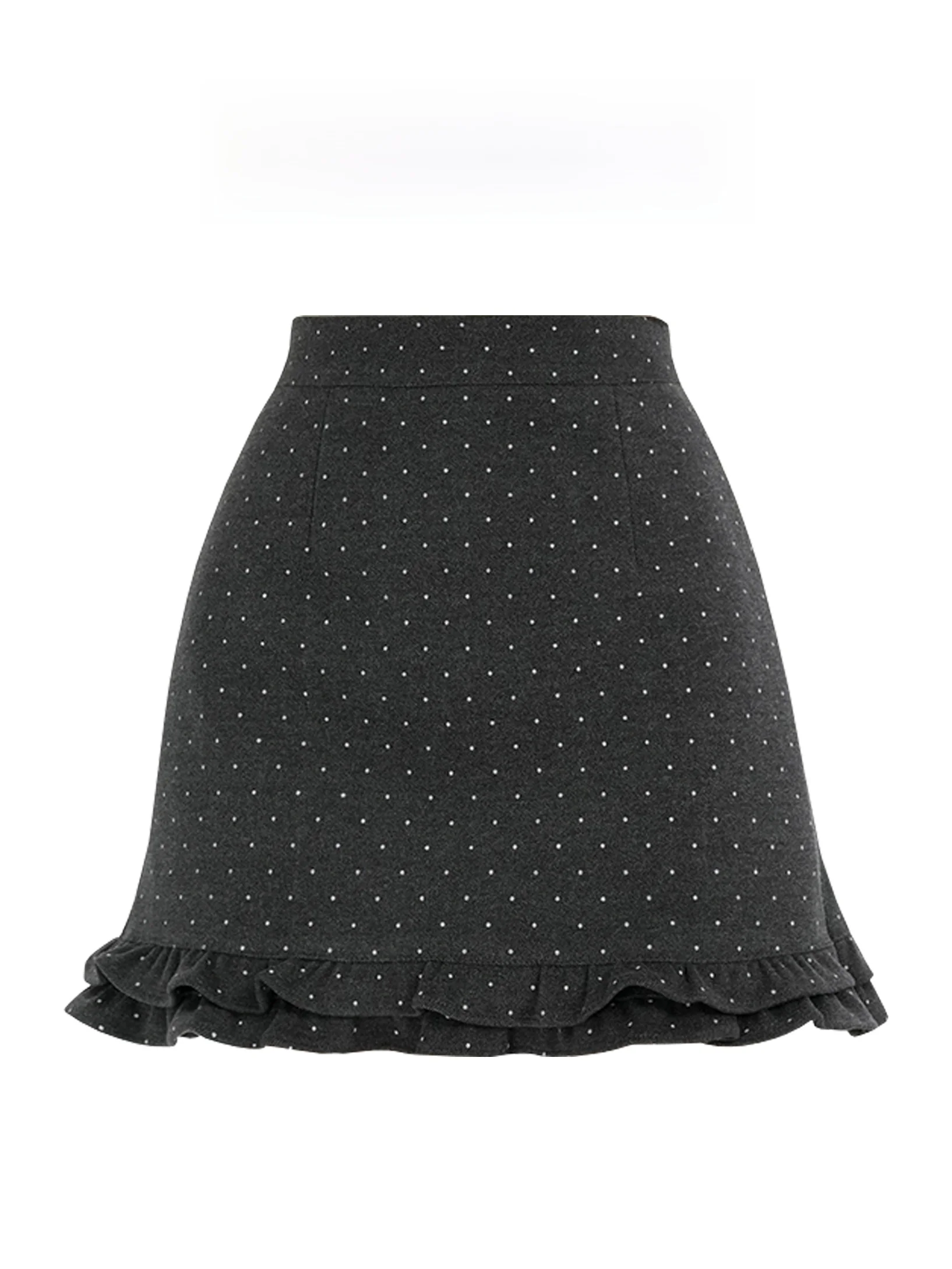 

Женская юбка А-силуэта с высокой талией, в горошек, весенняя новинка, маленький размер, с деревянным узором, утягивающая, для стройности фигуры