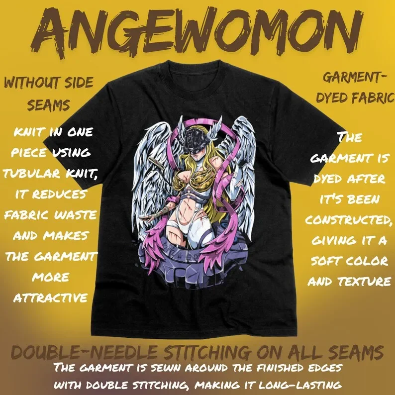 Angewomon camiseta de Digimon WarZone، "Light Always Triumps"، Quote Tee، مغامرة ديجمون #2