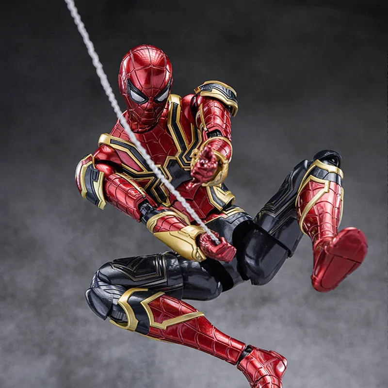 

Marvel Anime The Avengers series steel 1/9 Iron Spider Man Movable Model Action Figure Hobby Collectible Model Toy Figures gifts