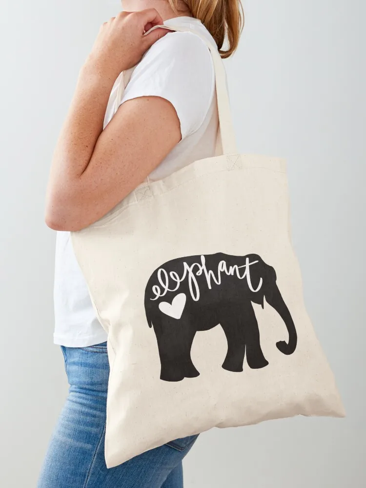

Elephant Love - Silhouette Tote Bag Shopper handbag personalized tote bag hand bags Custom bag