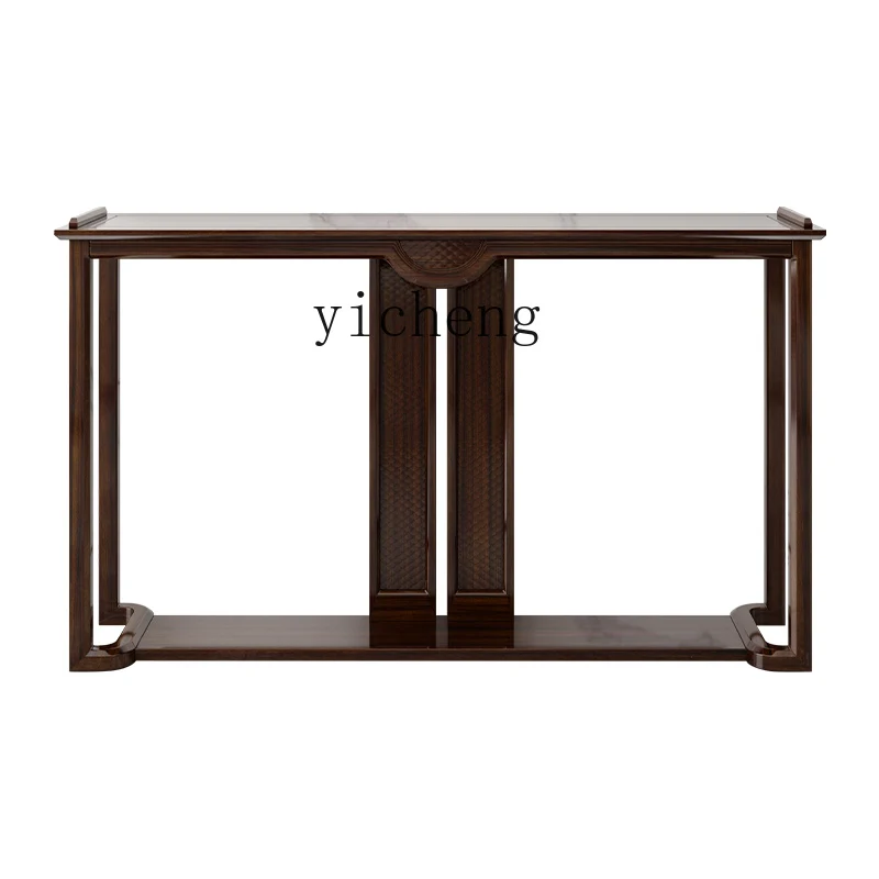 

ZK Console Tables Ugyen Wood Foyer a Long Narrow Table Living Room Wall Table Modern Solid Wood Entrance Cabinet