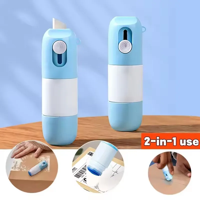 سائل تصحيح الورق الحراري 2 في 1 مع سكين فتح علبة، ورق حراري متين لحماية هوية البيانات، فتاحة صندوق ممحاة السوائل