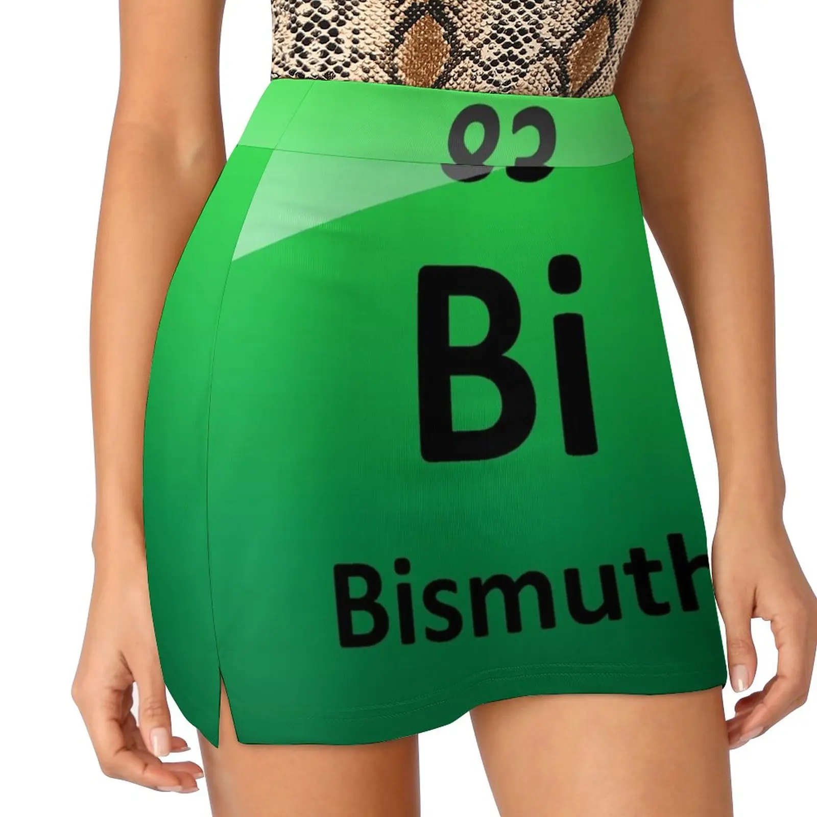 Bismuth Periodic Table Element Symbol Light proof trouser skirt women's golf wear summer 90s aesthetic