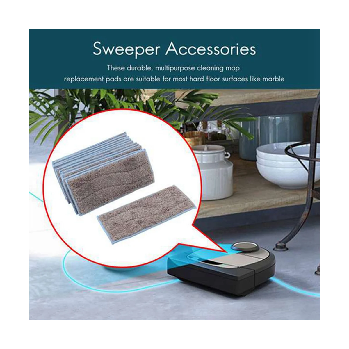 9 Stuks Wasbare Nat Dweilen Pads Voor Jet M6 Robot Stofzuiger Mop Doeken Rag Pads Vervanging Accessoires-A59E