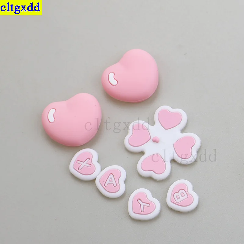 Cltgxdd 1 Set for Switch/Oled Game Console Silicone Button Thumb Grip Joystick Cap D-Pad Cross Key Arrow Keys ABXY Button Sticke