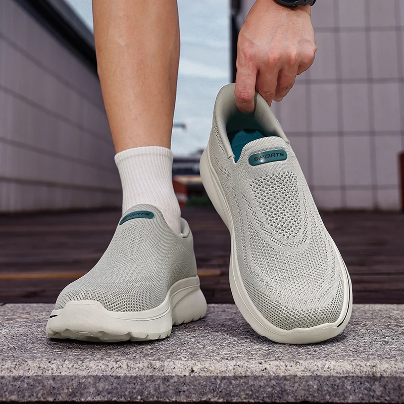 High Quality Men Shoes Fashion Flats Vulcanize Shoes Outdoor Couple Walking Sneakers Breathable Mesh Men's Casual Shoes Size 46