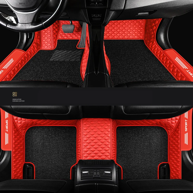 

Luxury Custom Car Floor Mat For Maserati GranTurismo Ghibli Levante Quattroporte Faux Leather Interior Decoration Accessories