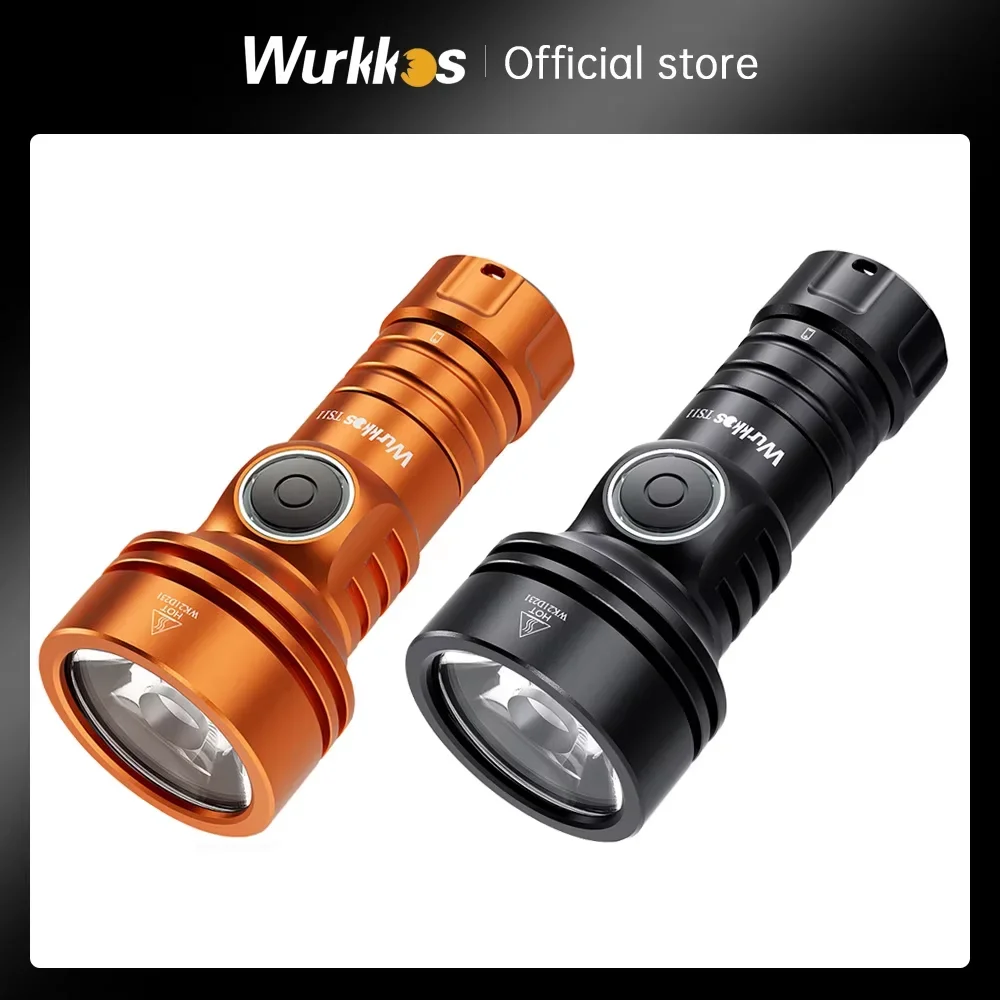 Wurkkos TS11 Mini 18350 مصباح يدوي USB C قابل لإعادة الشحن EDC SFT40 الشعلة قوية 2000LM RGB مساعد IP68 مقاوم للماء Anduril 2.0