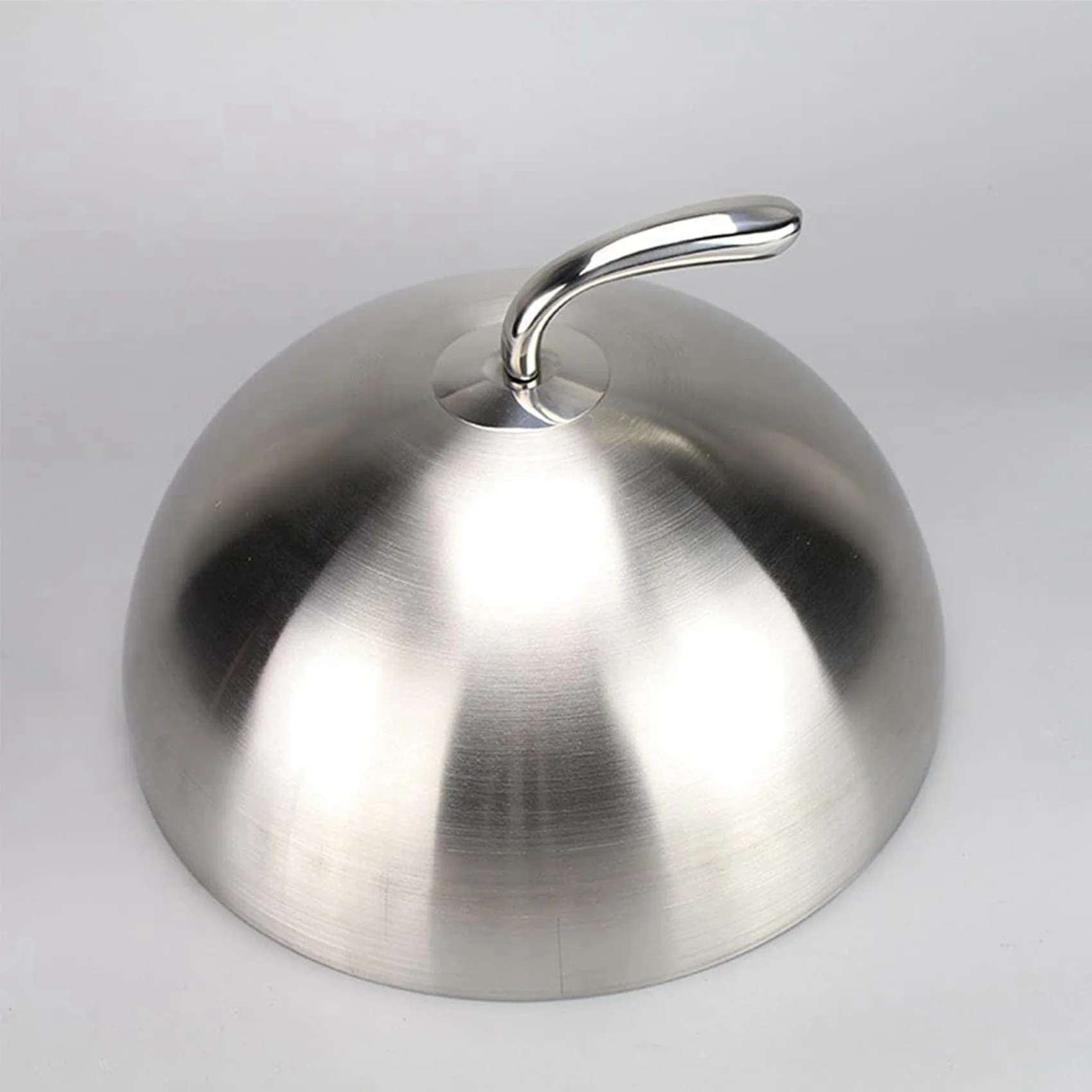 

ABUN-2Pcs 24Cm Stainless Steel Steak Cover Teppanyaki Dome Dish Lid Home Round Oil Proof Meal Food Cover Kitchen Cooking