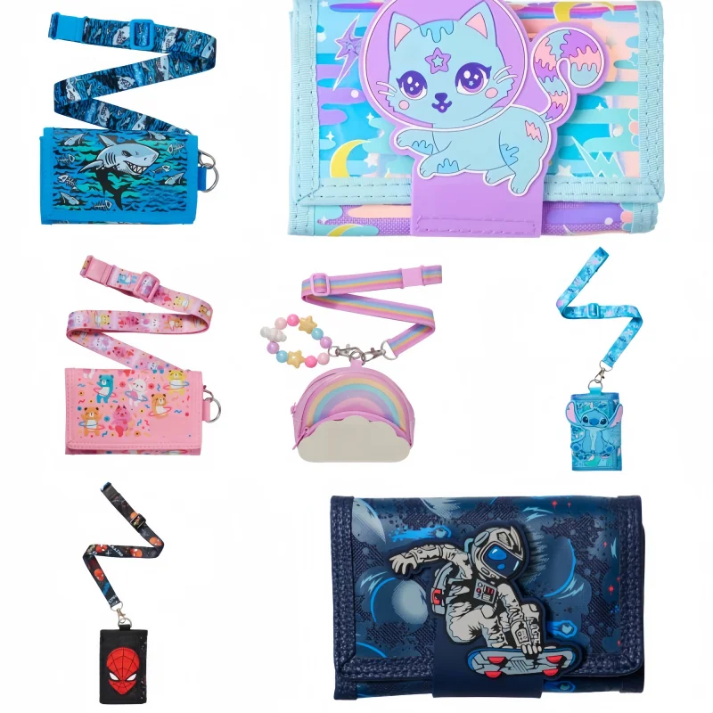 Australian Card Bag Series Student Wallet Storage Men's Short Wallet Subway Bus Card Neck Bag Portable Cartoon Decoration Pack