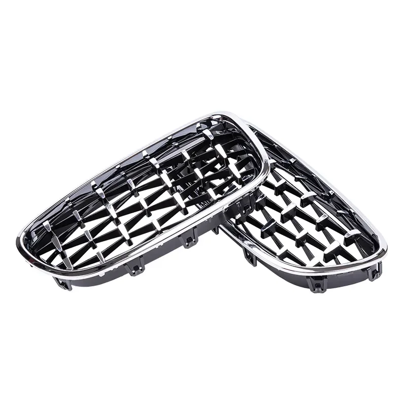 Pulleco-rejilla delantera de riñón doble para BMW, accesorio de estilo Diamante, estilo de carreras, modelos serie 5: F10, F11, F18, 520, 523, 525,