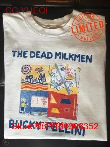 RARE 1987 T SHIRT THE DEAD MILKMEN BUCKY FELLINI Vintage YT1052 long or short sleeves