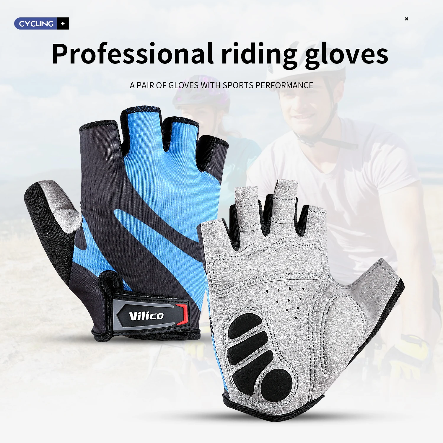 Summer Professional Level Outdoor Half Finger Cycling Gloves Anti Slip Wear-resistant Breathable Comfortable Bicycle Gloves