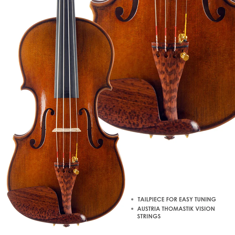 CHRISTINA Violin for Professional S400A with Snakewood Fittings European High-quality Spruce Two-piece Flame Maple Back 4/4 Size