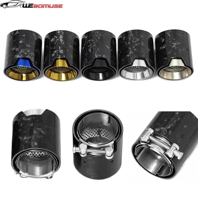 4 PCS Exhaust Tailpipe For BMW M2 F87 M3 F80 M4 F82 F83 Upgrade M Performance Carbon Fiber Exhaust Tip Muffler Exhaust System