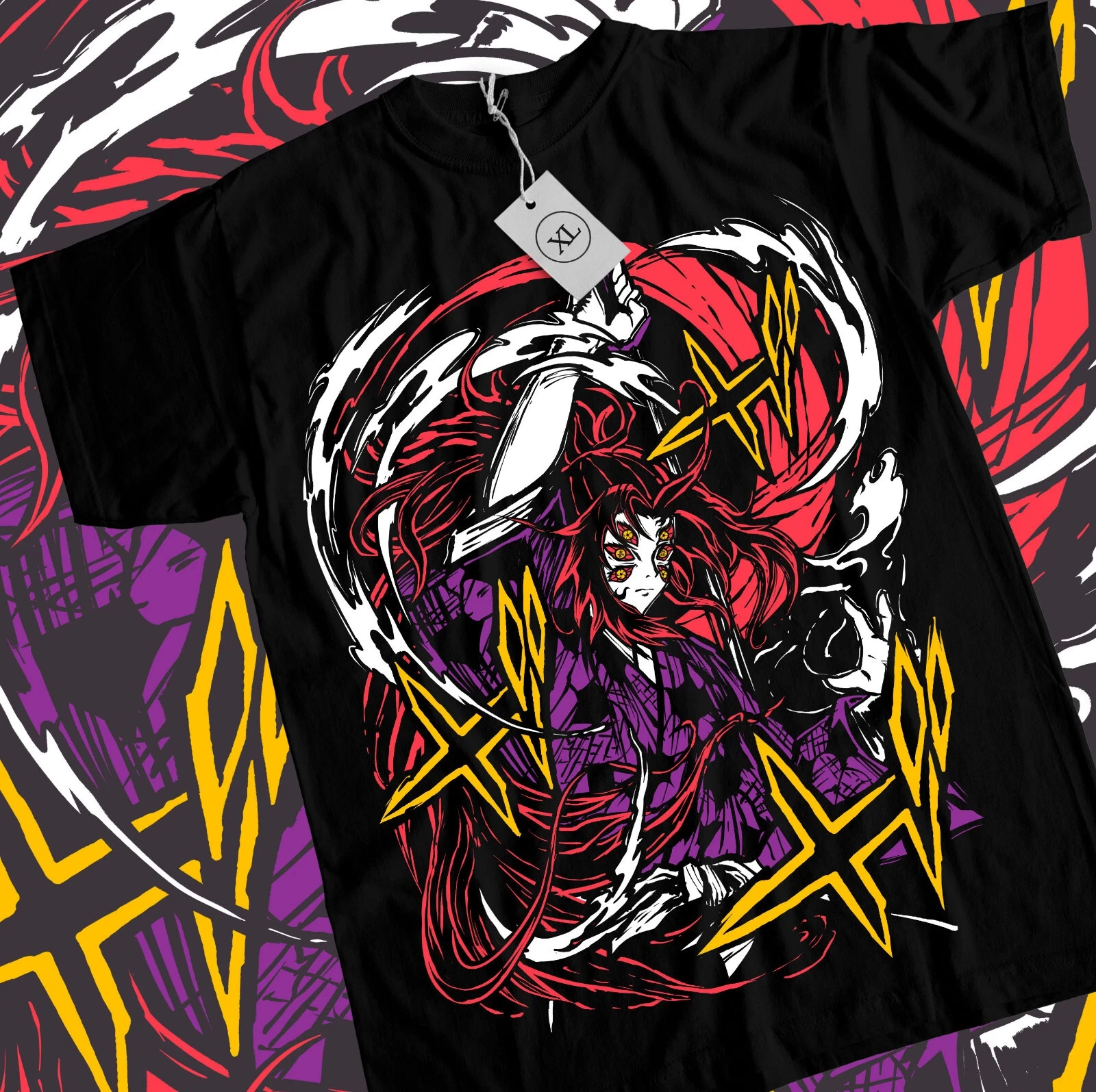 2026 Sommer Demon Slayer Anime Kokushibo Lockeres Kurzarm-T-Shirt aus reiner Baumwolle für Kinder, Unisex, lässig, bequem, Y2k