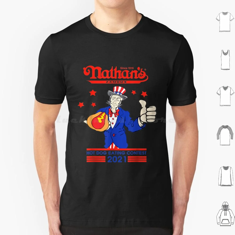 Joey-Chestnut-Nathans-Hot-Dog-Eating T Shirt Cotton Men Women DIY Print Nathans Hot Dog Nathans Hot Dog Eating Contest Nathans