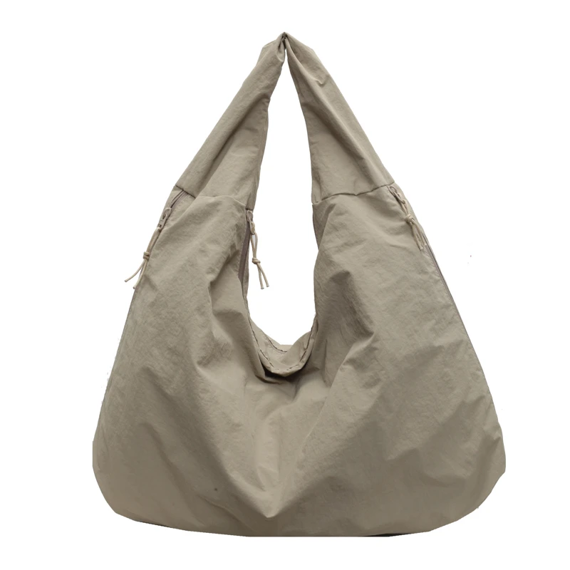 Duże torby na ramię Oxford Hobos Women Solid Black Strong Cloth Shoulder Bags Korea Style Nylon Casual Totes Pastoral Lazy Style Handbags