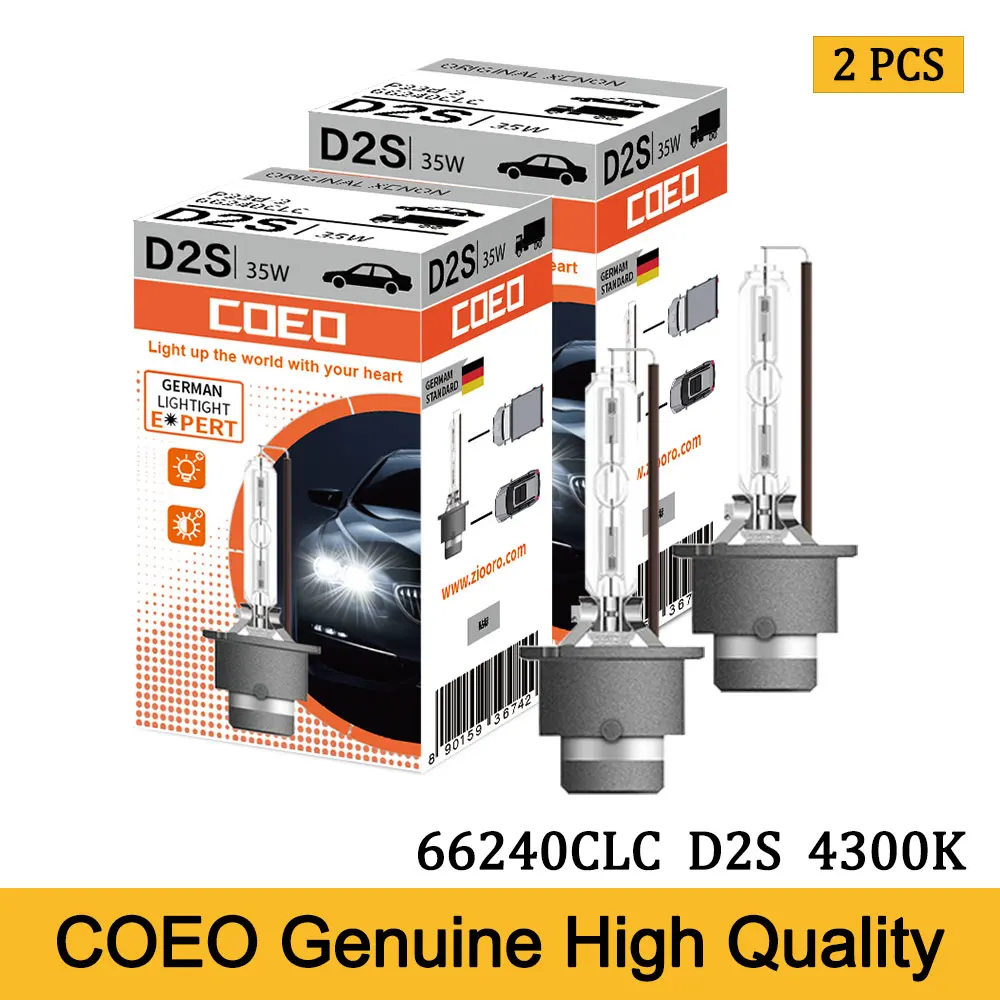 D1S D2S D3S D4S COEO Xenon 66140 66240 66340 66440 CLC HID Original Car Xenon Headlight 4200K Standard White Light, 2x