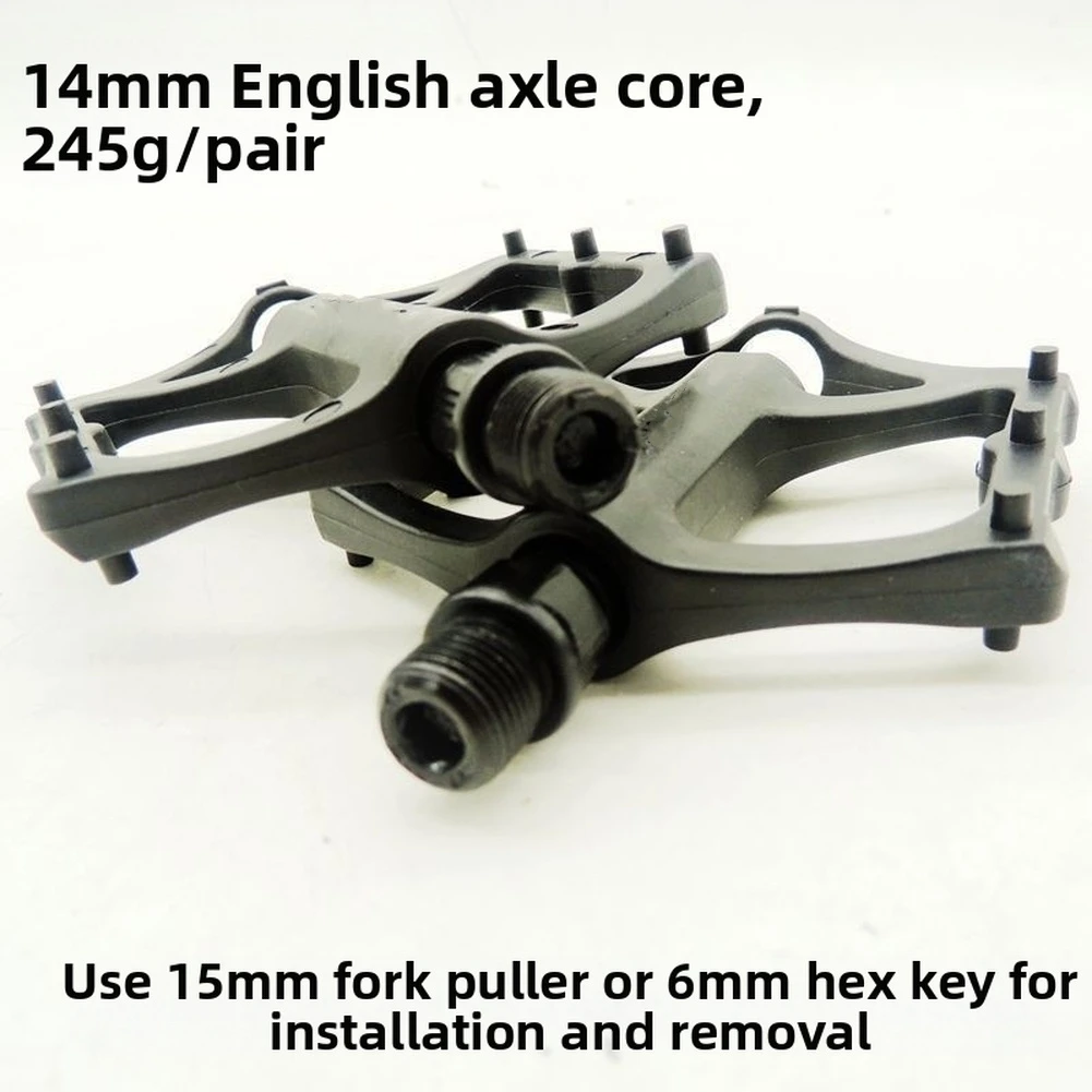 

1 Pair Foot Pedal Mountain Bike Pedal Road Bike Anti Slip Pedal Riding Bicycle Nylon Pedals Cycling Replacement Accessories