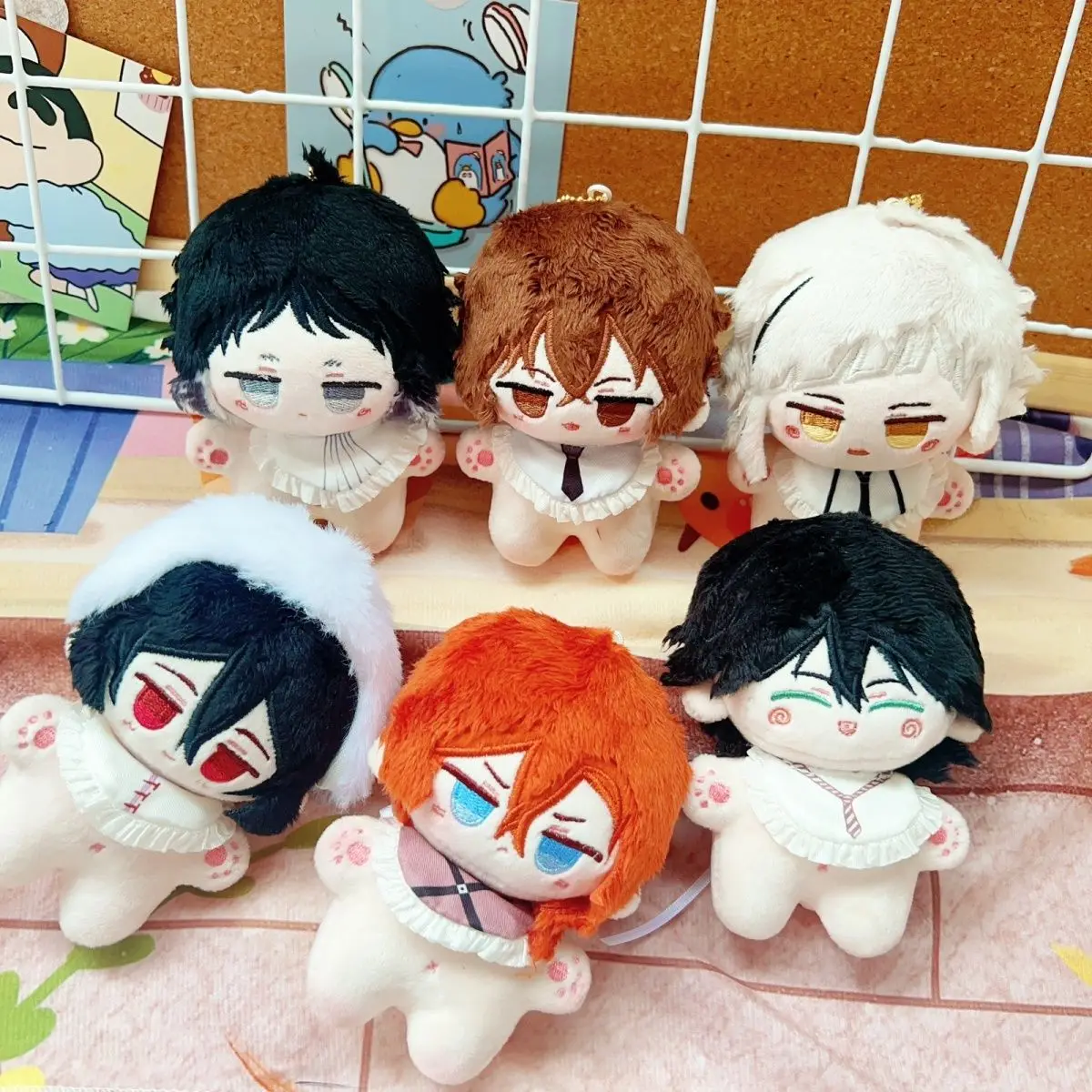 10cm Cotton Plush Pendants COS Bungou Stray Dogs Dazai Nakajima Nakahara Cartoon Stuffed Doll Toys Children's Christmas Gifts