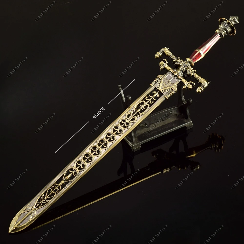 ดาบวงแหวนแห่งราตรีและเปลวไฟ 30 ซม. ของเล่นเกม กล่องของขวัญ ของสะสมงานฝีมือซามูไรโลหะทั้งชิ้น ของขวัญสำหรับเด็กผู้ชาย