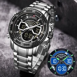 NAVIFORCE-reloj analógico Digital de cuarzo para hombre, cronógrafo de pulsera militar, resistente al agua, de lujo, Original, deportivo, a la moda