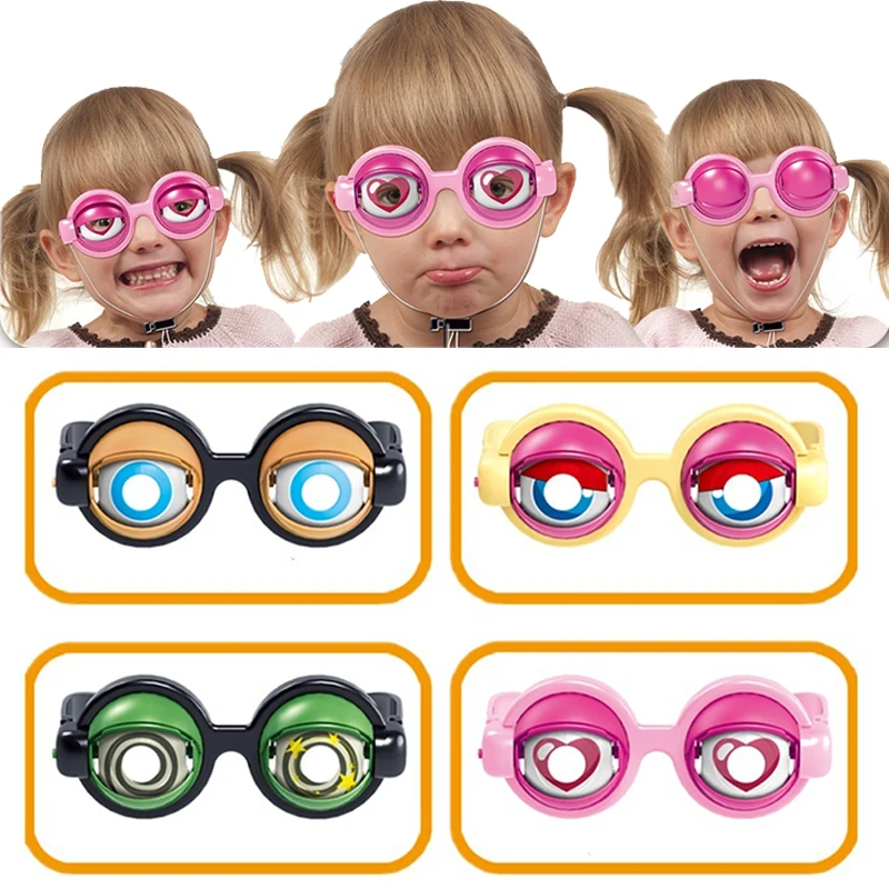 Crazy Blinking Eyeglasses for Parties, Manually Controlled Wink Adds Hilarious Fun to Any Costume