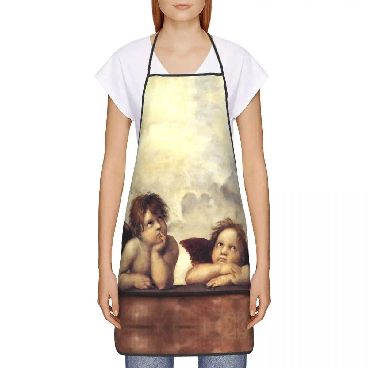 Renaissance Angels Winged Cherubs Bib Aprons Women Men Unisex Kitchen Chef Vintage Tablier Cuisine for Cooking Baking Painting