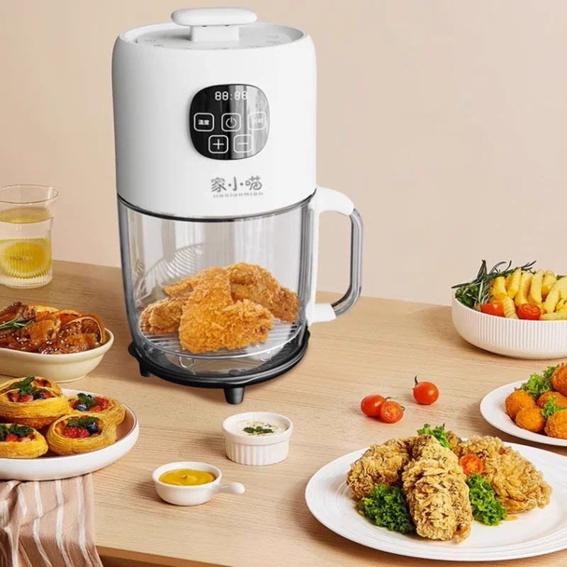 Transparent Air Fryer 2L 700W Home Smart Panoramic View Oil-free Mini Fryer Visual фритюрница Freidora De Aire Air Fryer Fritöz