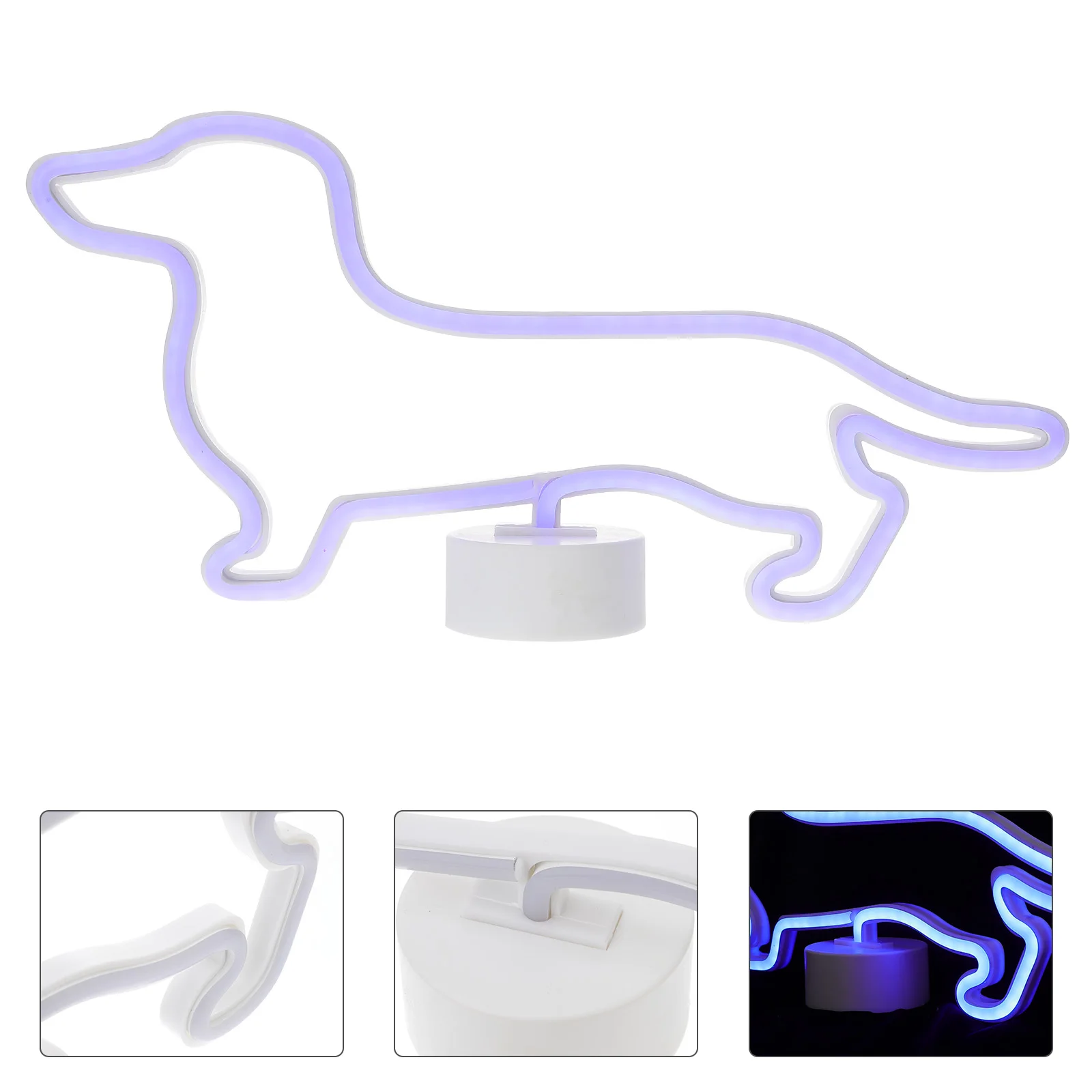

Cute Dog Neon Light For Bedroom Decorative Night Light Bedside Lamp Room Party Dog Shaped Plastic Lamp Durable Lightweight