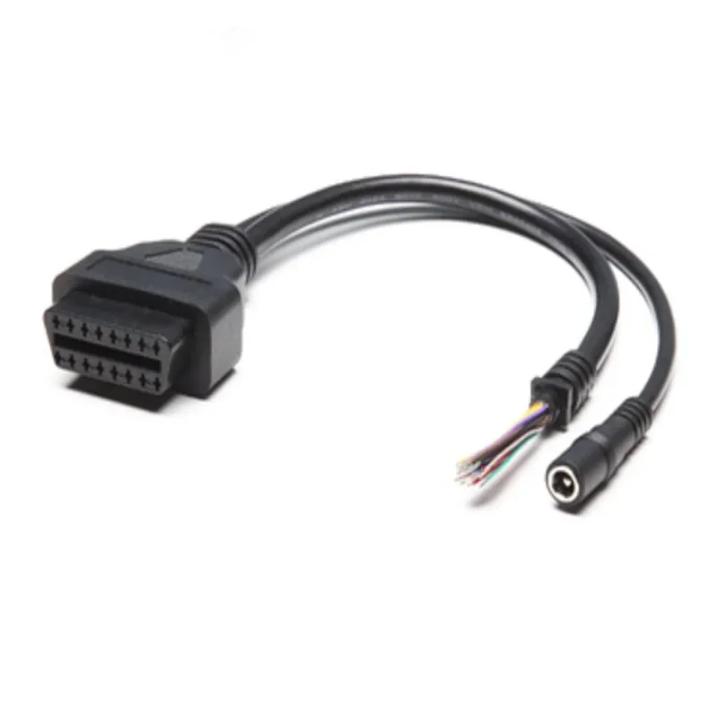 Automotive Obd Cable Plug Universal Female DC Detection Interface 16 Pin Extended Connecting Line Adapter