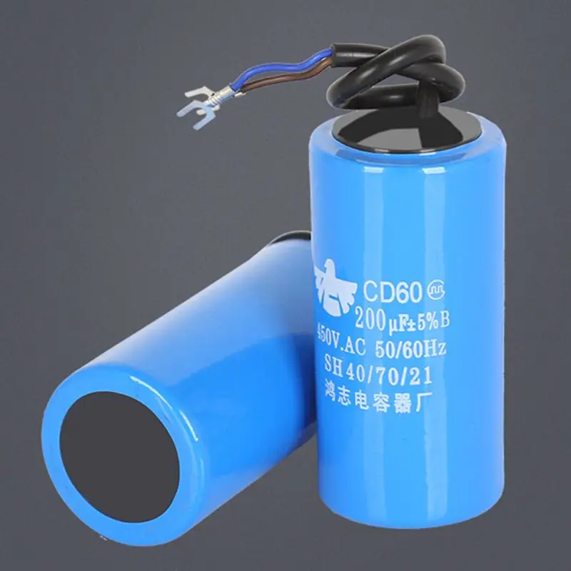 250-450V 200uF Appliance Motor Run Capacitor CD60 High Quality