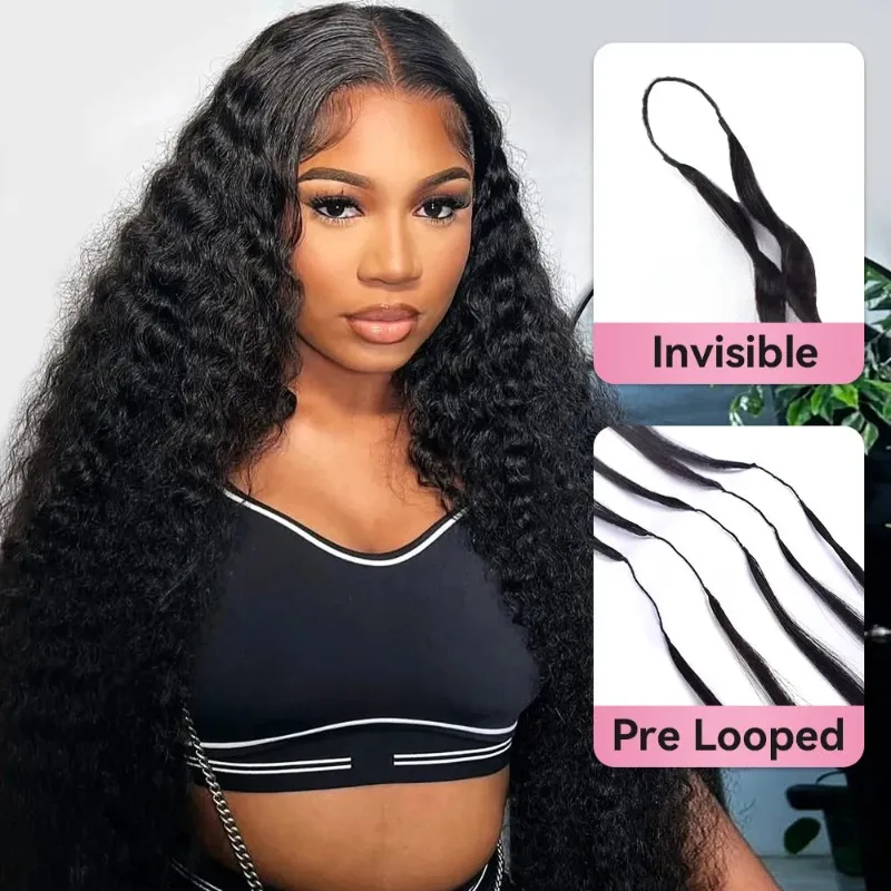Натуральные цветные волосы Deep Wave Miracle Knots для наращивания крючком, 1 шт./50 г, предварительно связанные, для чернокожих женщин, для самостоятельного создания защитных косичек
