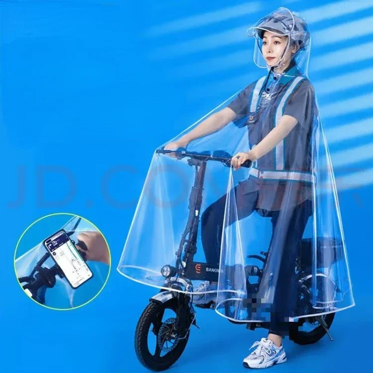 Transparent Raincoat for Riding Driving Rainstorm Proof Durable Ddriver Folding Bicycle Electric Bicycle Raincoat Night Driving