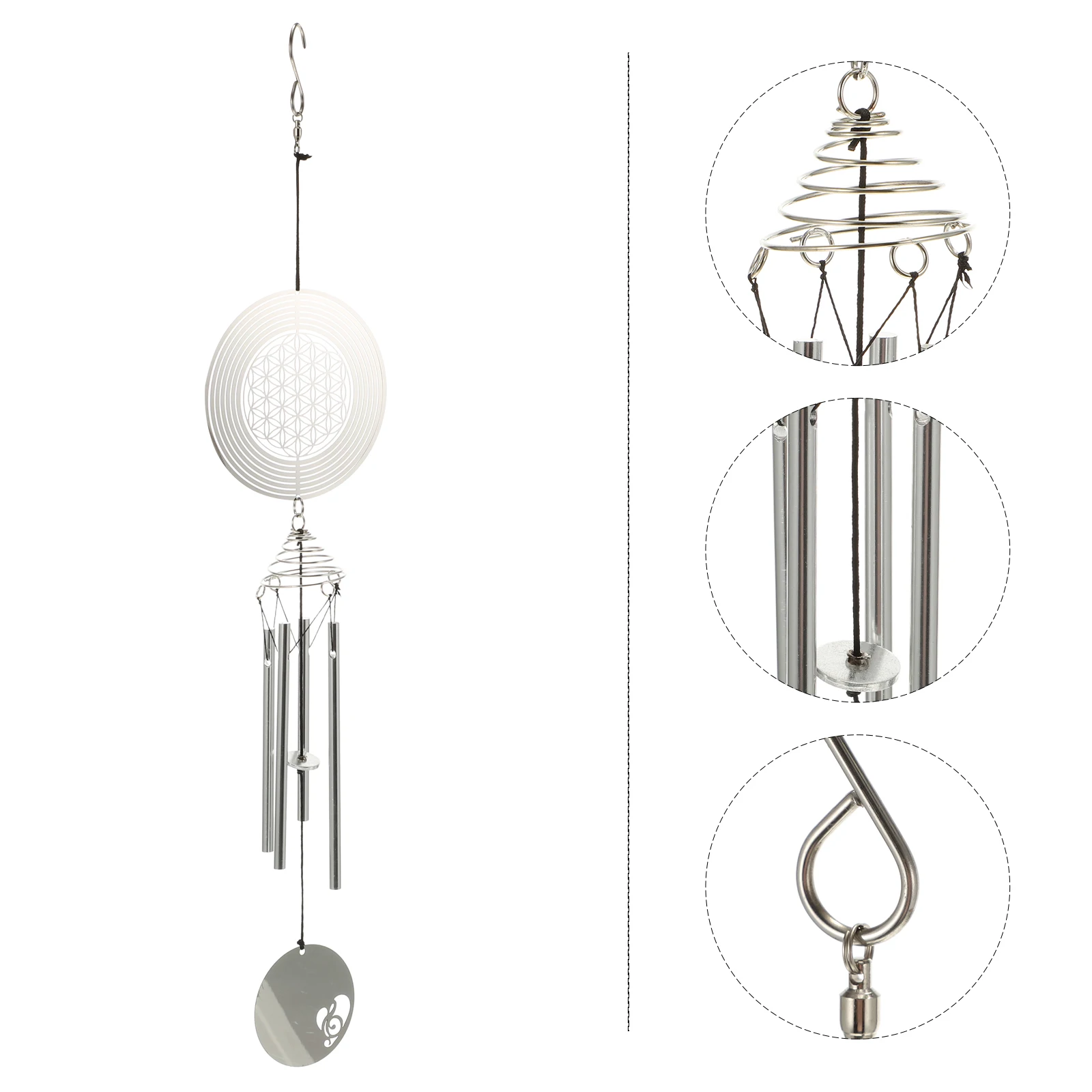 

Rotatable Chime Aluminum Tube Garden Villa Decoration Pendant Metal Wind Bell Decorative Hanging Ornament For Home Garden