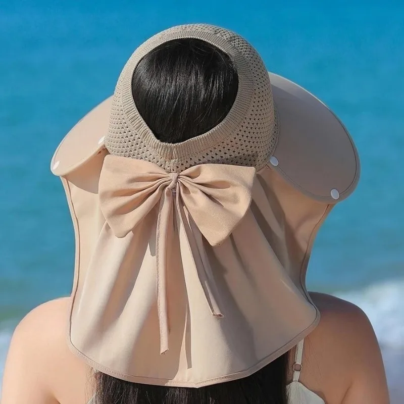 1Pcs Shawl Sunscreen Cap Summer Outing Wide Brim Sun Hat with Neck Flap for Women Outdoor UV Anti Neck Protection Fisherman Hats